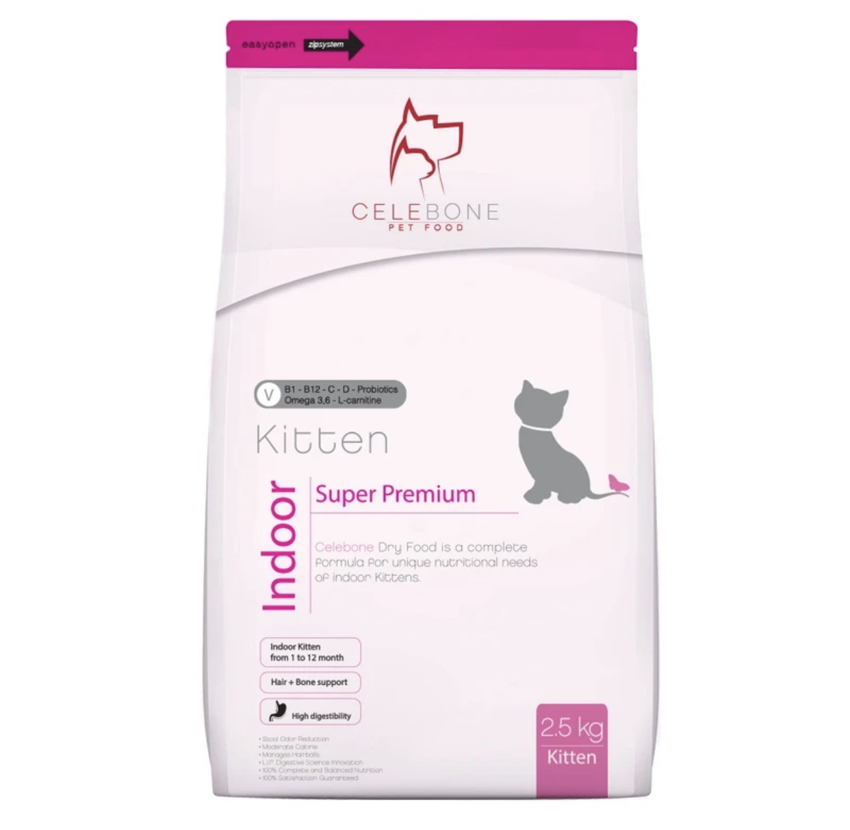 غذای خشک بچه گربه سلبن (Celebone Indoor Kitten) وزن 2.5 کیلوگرم
