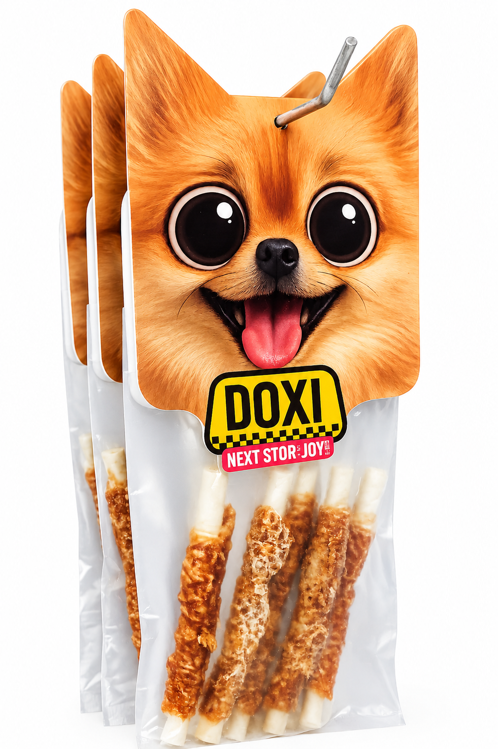 تشویقی سگ DOXI مدل استخوان دورپیچ مرغ