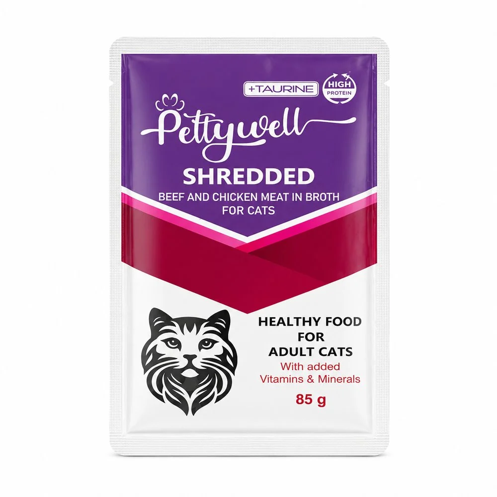 BEEF AND CHICKEN MEAT IN BROTH FOR CATS|پوچ پتی ول گوشت گوساله با مرغ